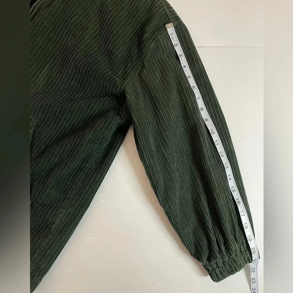 3 FOR $15 Vintage Express Dark Green Corduroy 1/4 Zip Pullover Size S - Picture 10 of 11